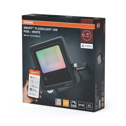 Osram - LED RGBW Himmennettävä valonheitin SMART+ FLOODLIGHT LED/10W/230V IP65 Wi-Fi