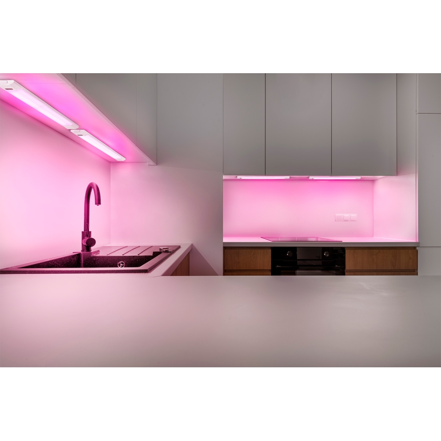 Osram - LED RGBW himmennettävä kaapinalusvalaisin liiketunnistimella LINEAR EDGE LED/8W/230V 50 cm valkoinen + kaukosäädin