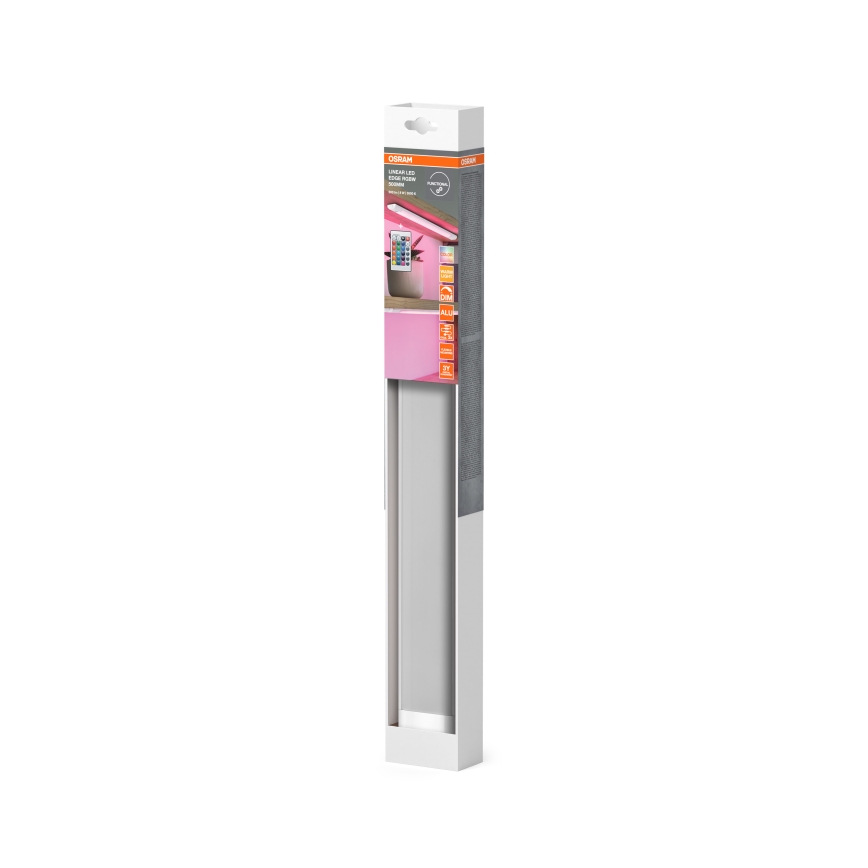 Osram - LED RGBW himmennettävä kaapinalusvalaisin liiketunnistimella LINEAR EDGE LED/8W/230V 50 cm valkoinen + kaukosäädin