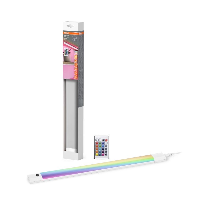 Osram - LED RGBW himmennettävä kaapinalusvalaisin liiketunnistimella LINEAR EDGE LED/8W/230V 50 cm valkoinen + kaukosäädin