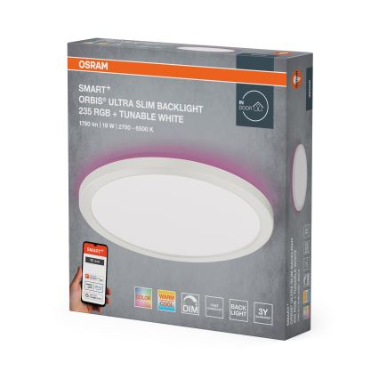 Osram - LED RGBW himmennettävä kattovalaisin SMART+ ORBIS LED/19W/230V halkaisija 23,5 cm 2700-6500K Wi-Fi