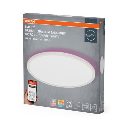Osram - LED RGBW Himmennettävä kattovalaisin SMART+ ORBIS LED/25W/230V halkaisija 40 cm 2700-6500K Wi-Fi
