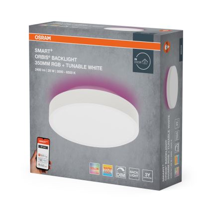 Osram - LED RGBW himmennettävä kattovalaisin SMART+ ORBIS LED/28W/230V halkaisija 35 cm 2700-6500K Wi-Fi