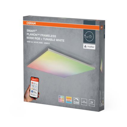 Osram - SMART+ PLANON LED RGBW himmennettävä kattovalaisin LED/40W/230V 60x60 cm 3000-6500K Wi-Fi