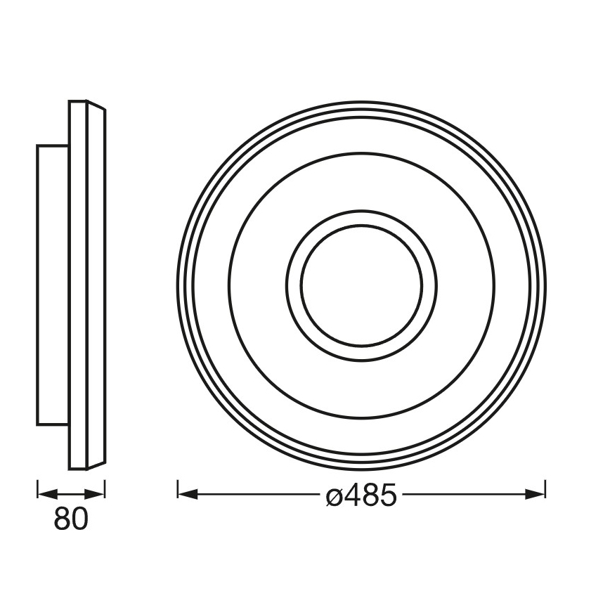 Osram - LED RGBW himmennettävä kattovalaisin SMART+ STEA LED/32W/230V Ø 48,5 cm 2700-6500K Wi-Fi