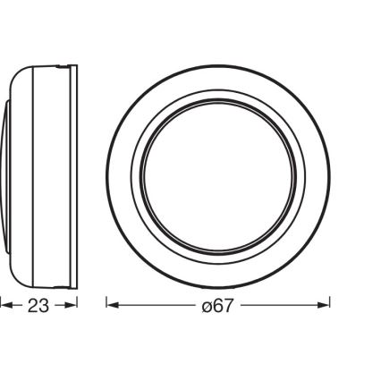 Osram - LED RGBW Himmennettävä kosketusohjattu opastusvalo SMART+ DOT-IT LED/0,5W/3,7V 300 mAh