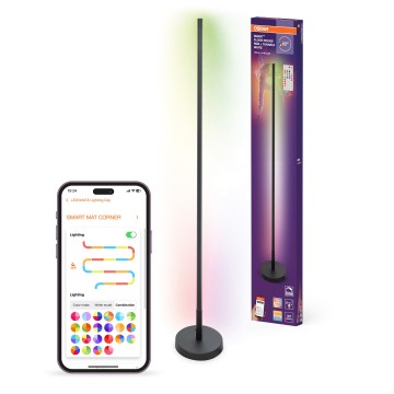 Osram - LED RGBW himmennettävä lattiavalaisin SMART+ FLOOR LED/14W/230V 2700-6500K Wi-Fi musta + kaukosäädin