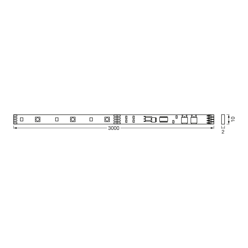 Osram - LED RGBW himmennettävä nauha FLEX 3m LED/10W/230V + kaukosäädin