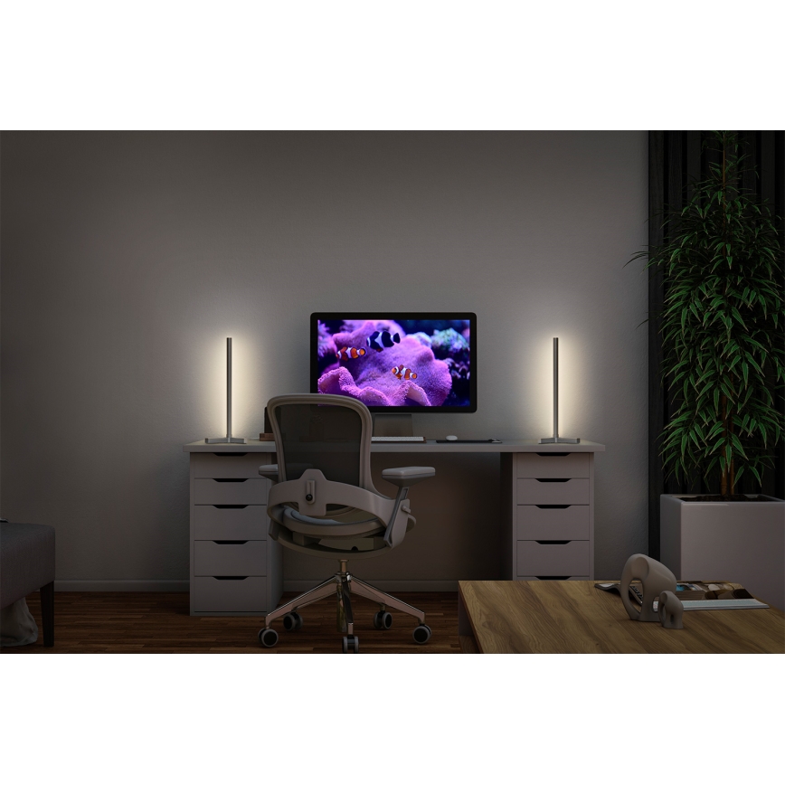 Osram - himmennettävä LED RGBW-pöytälamppu SMART+ MAGIC LED/7,5W/230V 2700-6500K hopea Wi-Fi + kaukosäädin