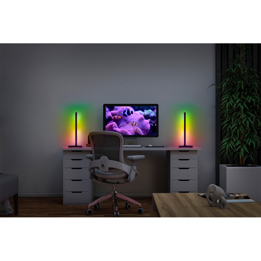 Osram - LED RGBW himmennettävä pöytälamppu SMART+ MAGIC LED/7,5W/230V 2700-6500K musta Wi-Fi + kauko-ohjain