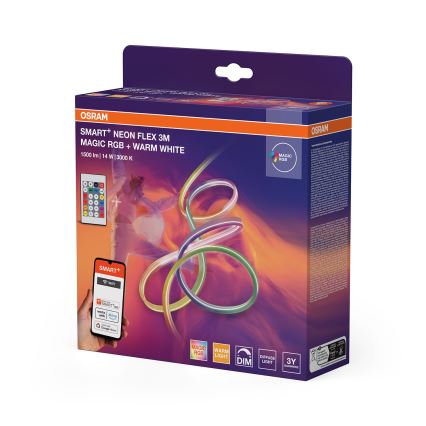 Osram - LED RGBW himmennettävä ulko-LED-nauha SMART+ MAGIC 3m LED/14W/230V IP44 Wi-Fi + kaukosäädin