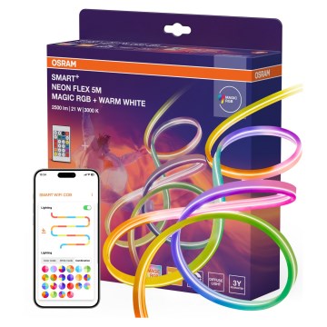 Osram - LED RGBW himmennettävä ulkokäyttöinen nauha SMART+ MAGIC 5m LED/21W/230V IP44 Wi-Fi + kaukosäädin