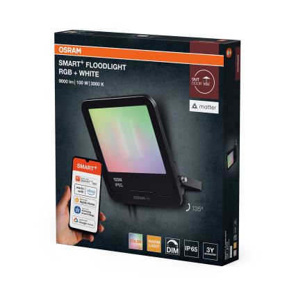 Osram - RGBW-himennettävä SMART+ LED-aluevalaisin LED/100W/230V IP65 Wi-Fi