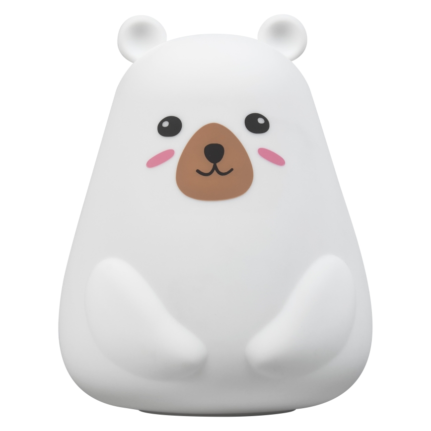 Osram - LED RGBW himmennettävä lasten kosketusvalaisin NIGHTLUX BEAR LED/0,7W/3,7V 1200 mAh valkoinen
