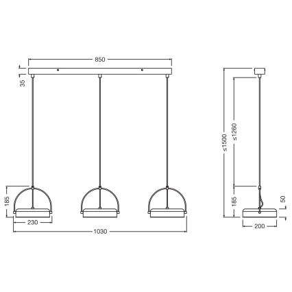 Osram - LED-riippuvalaisin DECOR PUCK vaijerikiinnityksellä, 3xLED/12W/230V, CRI 90, musta