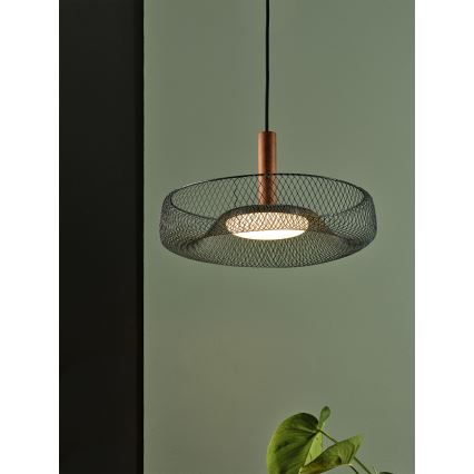 Osram - LED-riippuvalaisin kaapelilla DECOR MESH LED/18,5W/230V halkaisija 40 cm musta/kumipuu
