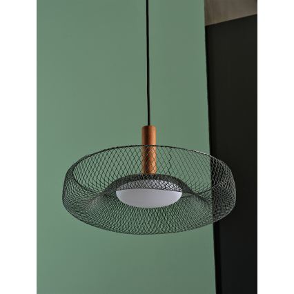 Osram - LED-riippuvalaisin kaapelilla DECOR MESH LED/18,5W/230V halkaisija 40 cm musta/kumipuu