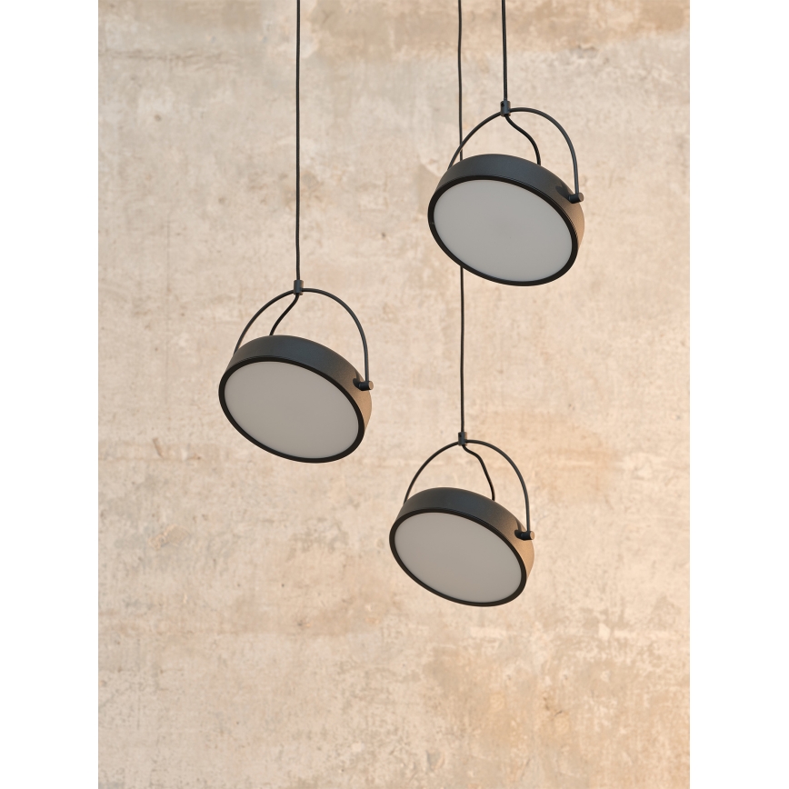 Osram - LED-riippuvalaisin vaijerilla DECOR PUCK 3xLED/12W/230V CRI 90 musta