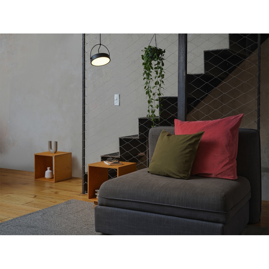 Osram - LED-riippuvalaisin vaijerilla DECOR PUCK LED/12W/230V CRI 90 musta