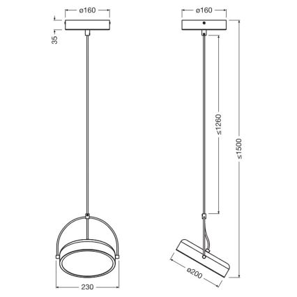 Osram - LED-riippuvalaisin vaijerilla DECOR PUCK LED/12W/230V CRI 90 musta