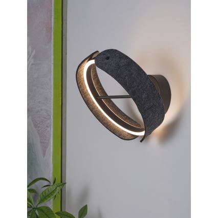 Osram - LED-seinävalaisin DECOR CURVE LED/20W/230V harmaa