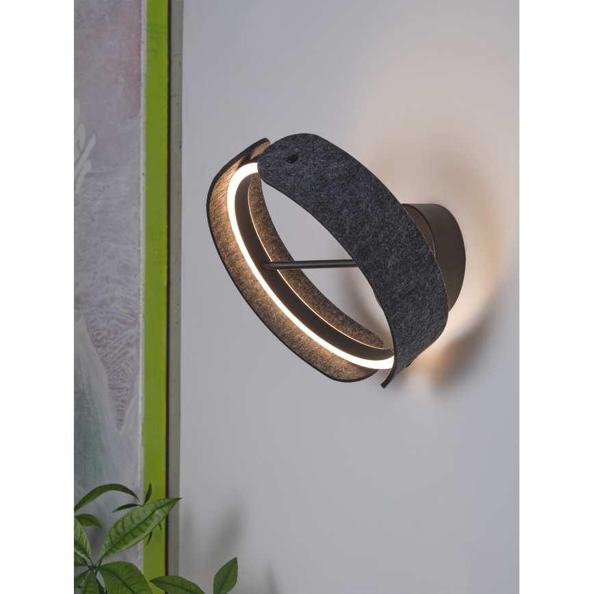 Osram - LED-seinävalaisin DECOR CURVE LED/20W/230V harmaa