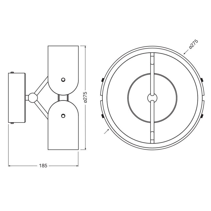 Osram - LED-seinävalaisin DECOR CURVE LED/20W/230V harmaa