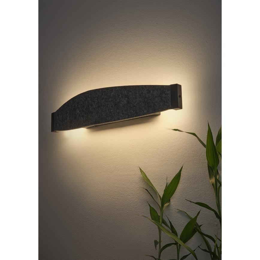 Osram - LED-seinävalaisin DECOR FLAT LED/13W/230V harmaa