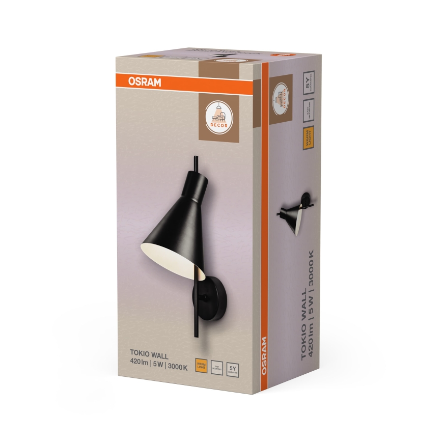 Osram - LED Seinävalaisin DECOR TOKIO LED/5W/230V musta