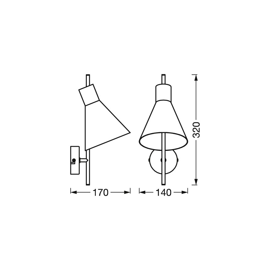 Osram - LED Seinävalaisin DECOR TOKIO LED/5W/230V musta