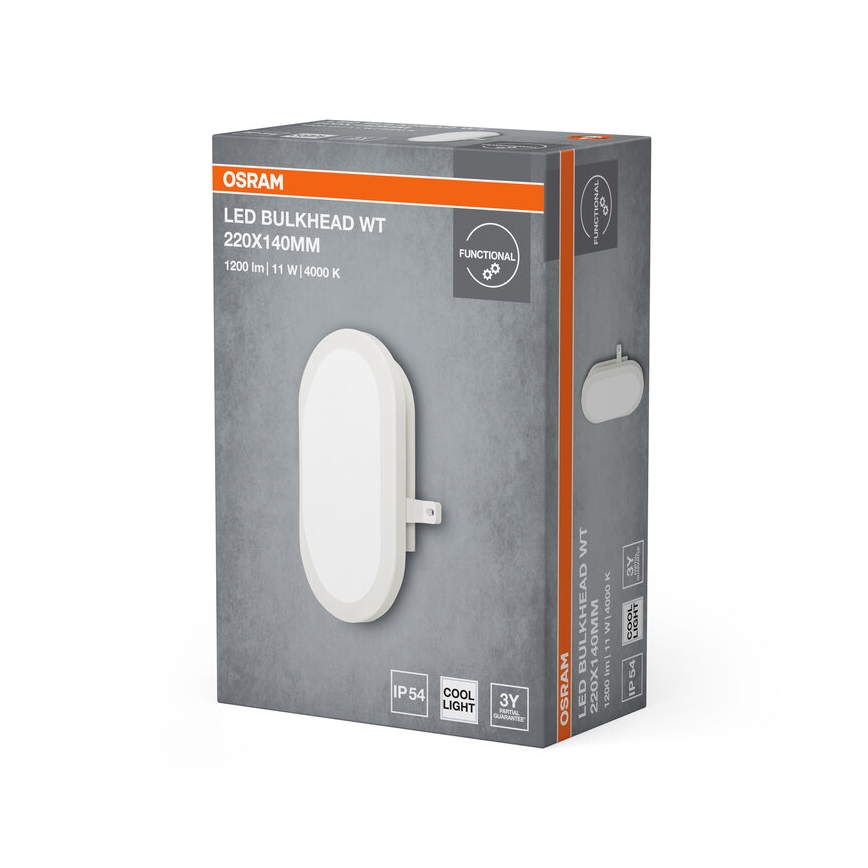 Osram - LED ulkoseinävalaisin BULKHEAD LED/11W/230V IP54 valkoinen