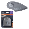 Osram - LED-ulkoseinävalaisin DOORLED-anturilla LED/0,5W/3xAA IP54 hopea