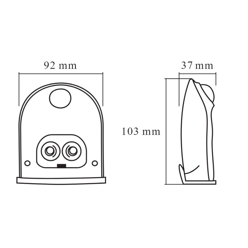 Osram - LED-ulkoseinävalaisin DOORLED-anturilla LED/0,5W/3xAA IP54 hopea