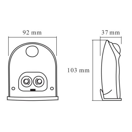 Osram - LED ulkoseinävalaisin anturilla DOORLED LED/0,5W/3xAA IP54 valkoinen