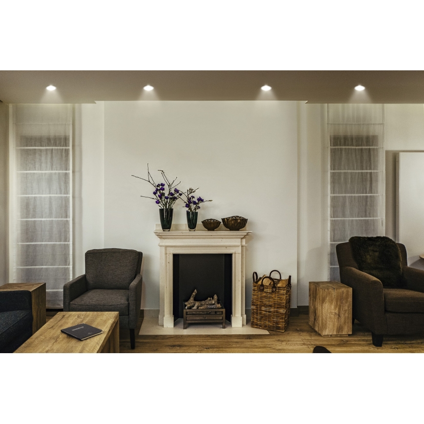 Osram - LED-upotettava alasvalo SPOT TWIST, 5 W / 230 V, 3000 K, halkaisija 7 cm, valkoinen