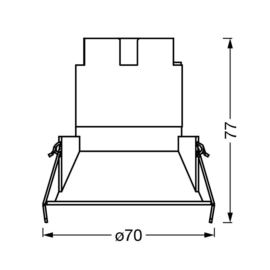Osram - LED-upotettava alasvalo SPOT TWIST, 5 W / 230 V, 3000 K, halkaisija 7 cm, valkoinen