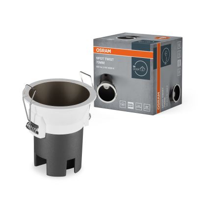 Osram - LED-upotettava alasvalo SPOT TWIST LED/5 W/230 V 4000 K Ø 7 cm valkoinen/musta