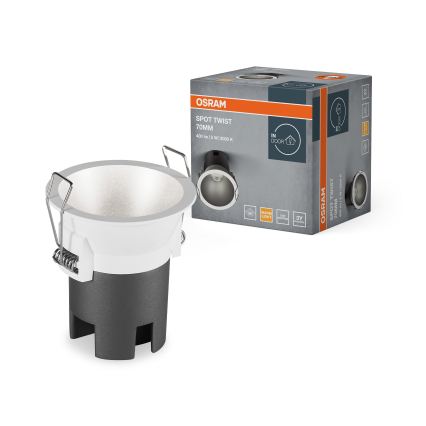 Osram - LED-uppovalaisin SPOT TWIST LED/5W/230V 3000K halkaisija 7 cm valkoinen/hopea