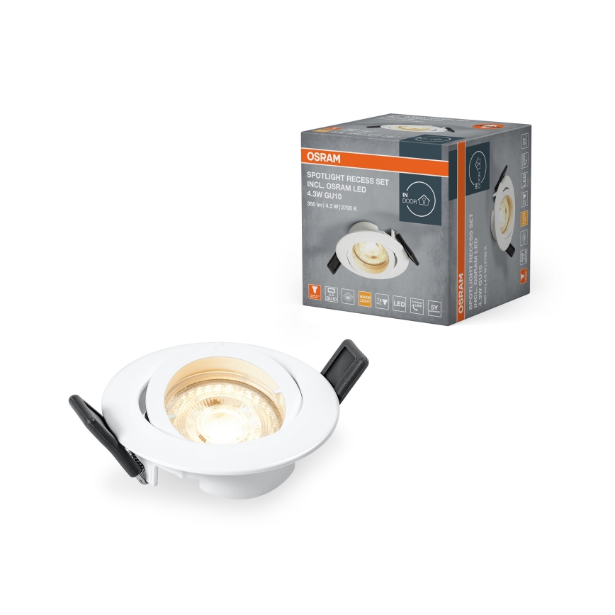 Osram - LED-upotettava SPOT 1xGU10/4,3W/230V 2700K CRI 90 valkoinen