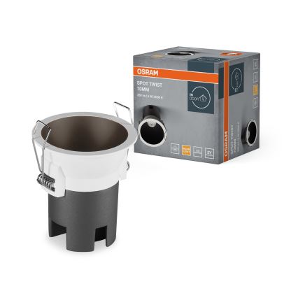Osram - LED-upotettava valaisin SPOT TWIST LED/5W/230V 3000K Ø 7 cm valkoinen/musta