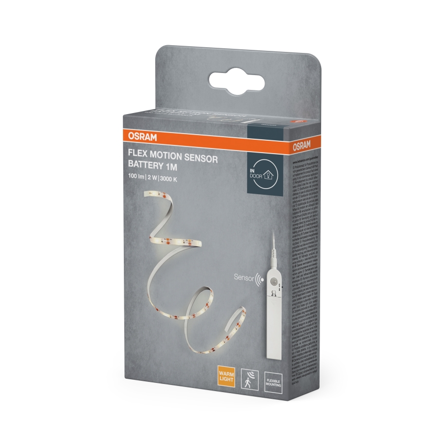 Osram - LED-valonauha liiketunnistimella FLEX 1m LED/2W/4xAA