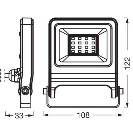 Osram - LED-valonheitin ENDURA LED/10W/230V 3000K IP65