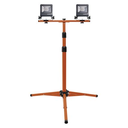 Osram - LED-työvalo jalustalla TRIPOD 2xLED/20W/230V 4000K IP65 oranssi/antrasiitti