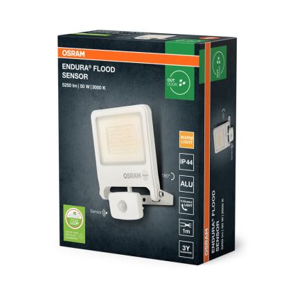 Osram - LED-valonheitin liiketunnistimella ENDURA LED/50W/230V 3000K IP44