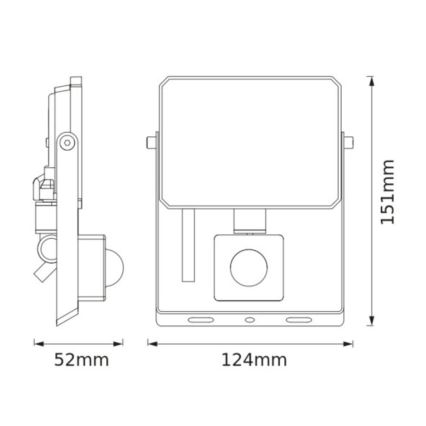 Osram - LED-valonheitin liiketunnistimella FLOODLIGHT LED/20W/230V 4000K IP65