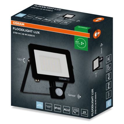 Osram - LED-valonheitin liiketunnistimella FLOODLIGHT LED/30W/230V 6500K IP65