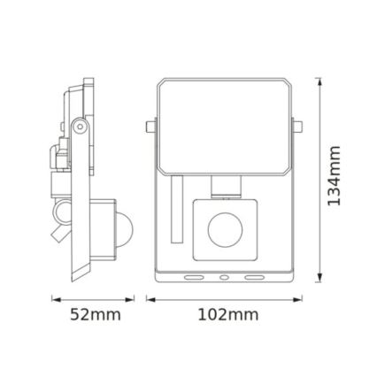 Osram - LED-valonheitin tunnistimella FLOODLIGHT LED/10W/230V 6500K IP65
