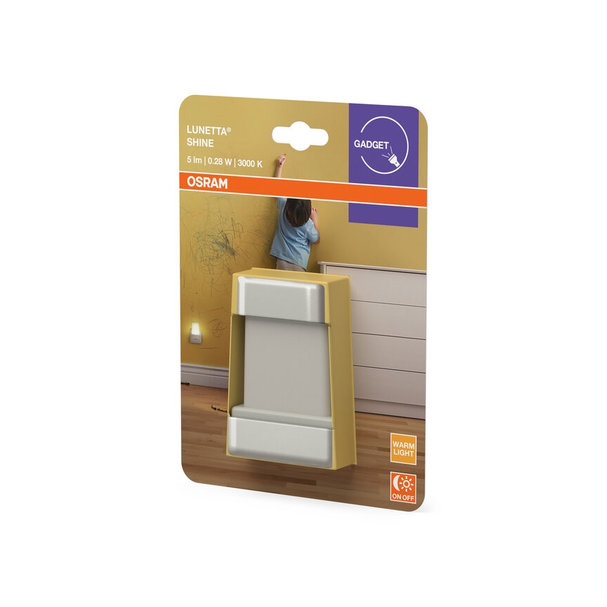 Osram - LED-yövalo anturilla LUNETTA LED/0,28W/230V 3000K