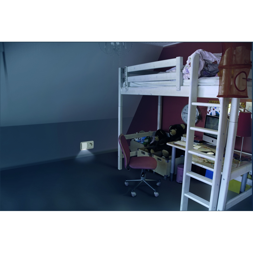 Osram - LED-yövalo hämäräkytkimellä LUNETTA LED/0,3W/230V valkoinen