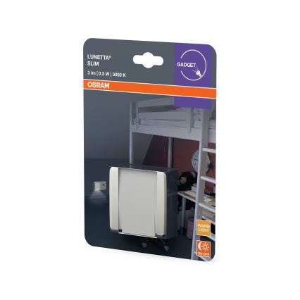 Osram - LED-yövalo hämäräkytkimellä LUNETTA LED/0,3W/230V valkoinen